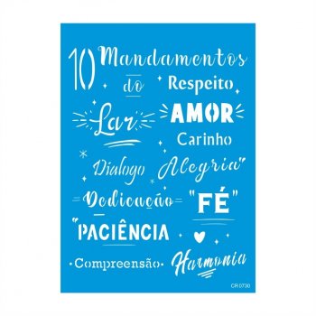 Stencil CR Laser DEZ Mandamentos - 21x29