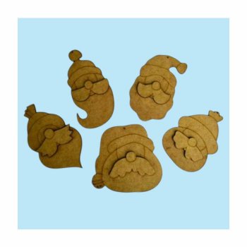 Kit com 5 Papais Noel