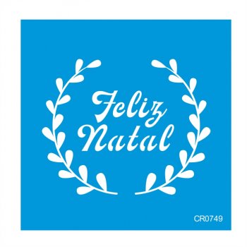 Stencil CR Laser Feliz Natal - Mod 04