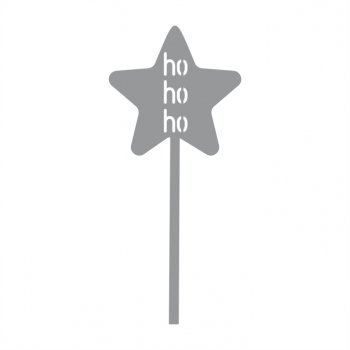 Topper de Bolo Natal Ho Ho Ho em Acrílico