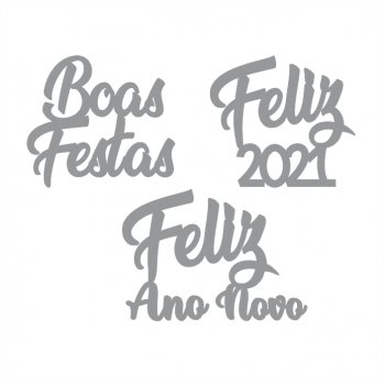 Trio Boas Festas em Acrílico