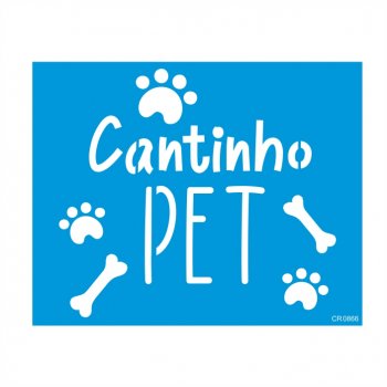 Stencil CR Laser Cantinho Pet - 20x25