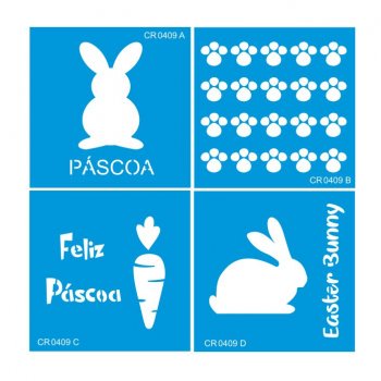Kit com 4 Mini Stencil CR Laser Nº 11 - 10x10