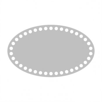 Base Oval para Crochê  em Acrílico - 12 cm x 20 cm