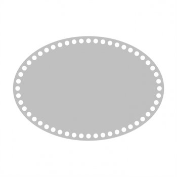 Base Oval para Crochê em Acrílico - 18 cm x 26 cm