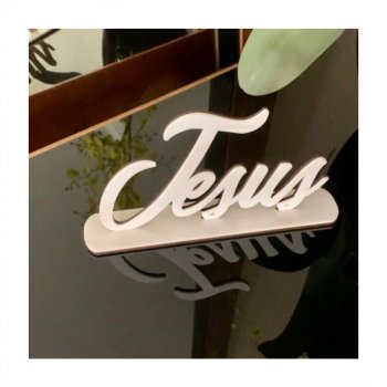 JESUS com Base em Acrílico Branco