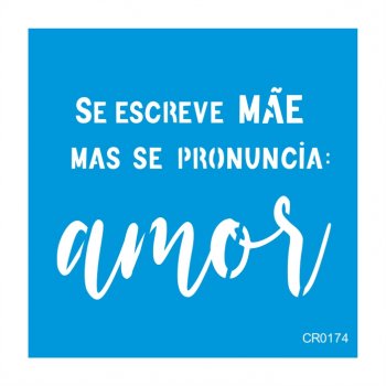 Stencil CR Laser Amor de Mãe (P-M-G)